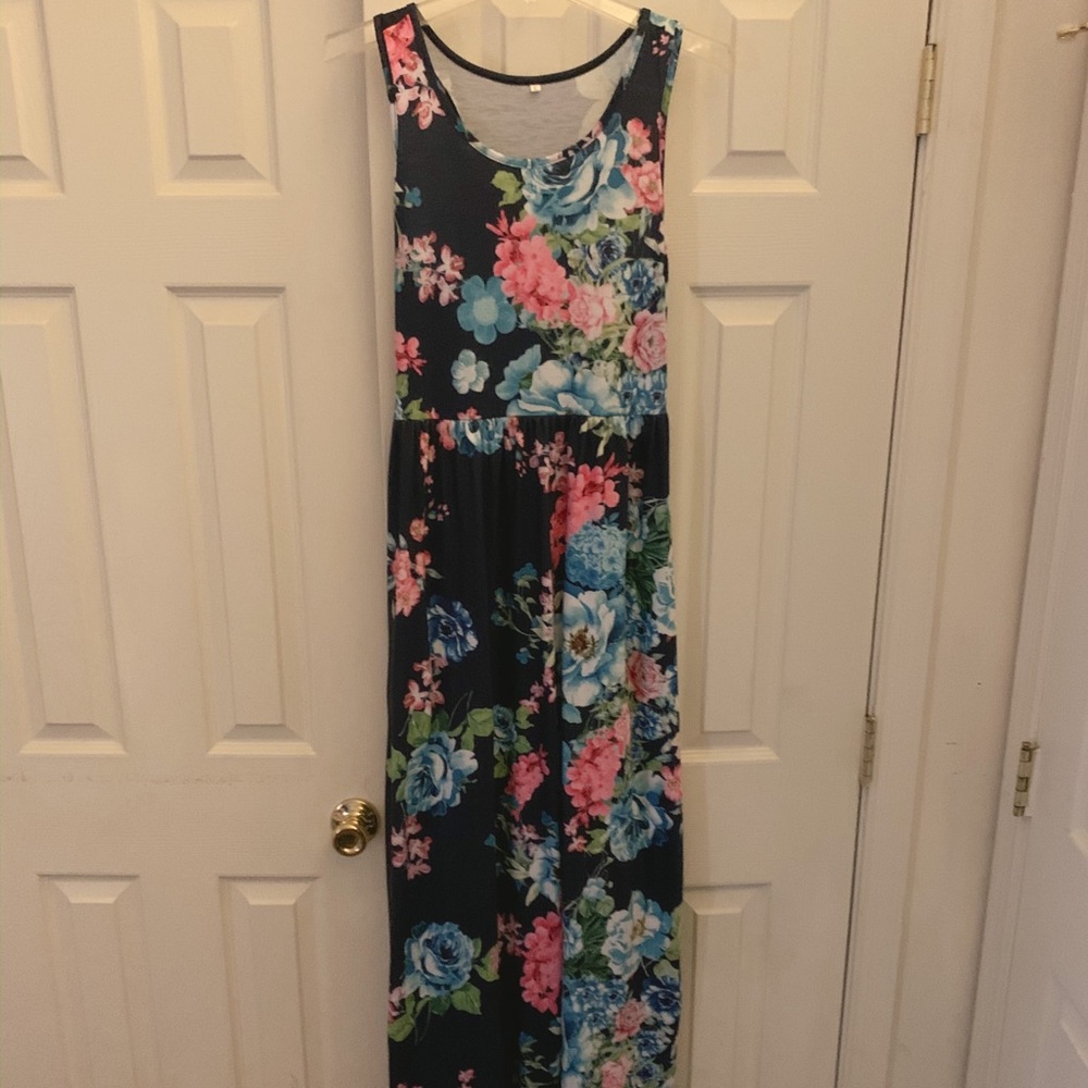 Maxi Dress with Thick Straps